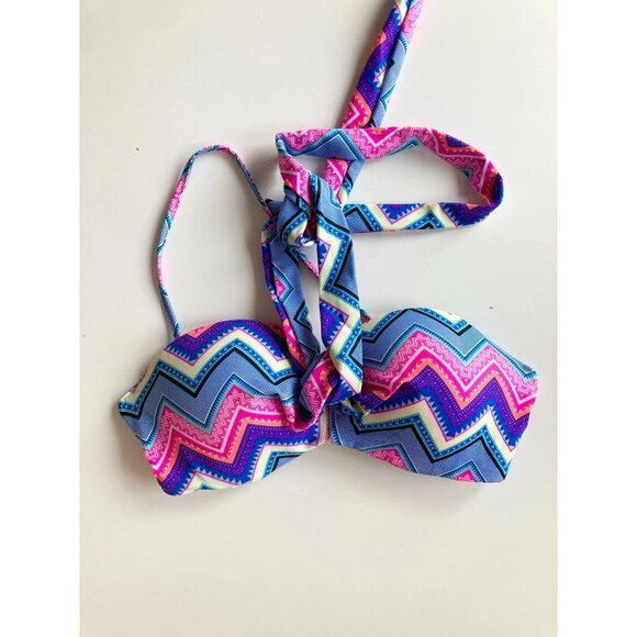 Lot of 5 PINK by VICTORIA'S SECRET Pink Chevron Striped Bikini Tops, Size S - Picture 2 of 16